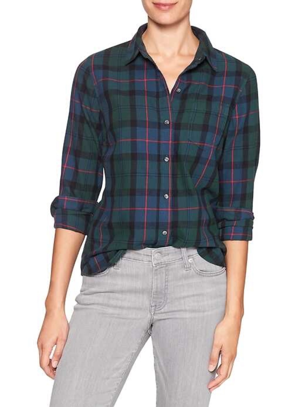 Gap Boyfriend Fit Women’s Flannel Sz Small